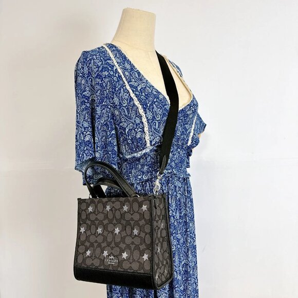 Coach NEW! Star Print Signature Jacquard Dempsey Tote w/Tags! - Picture 9 of 16